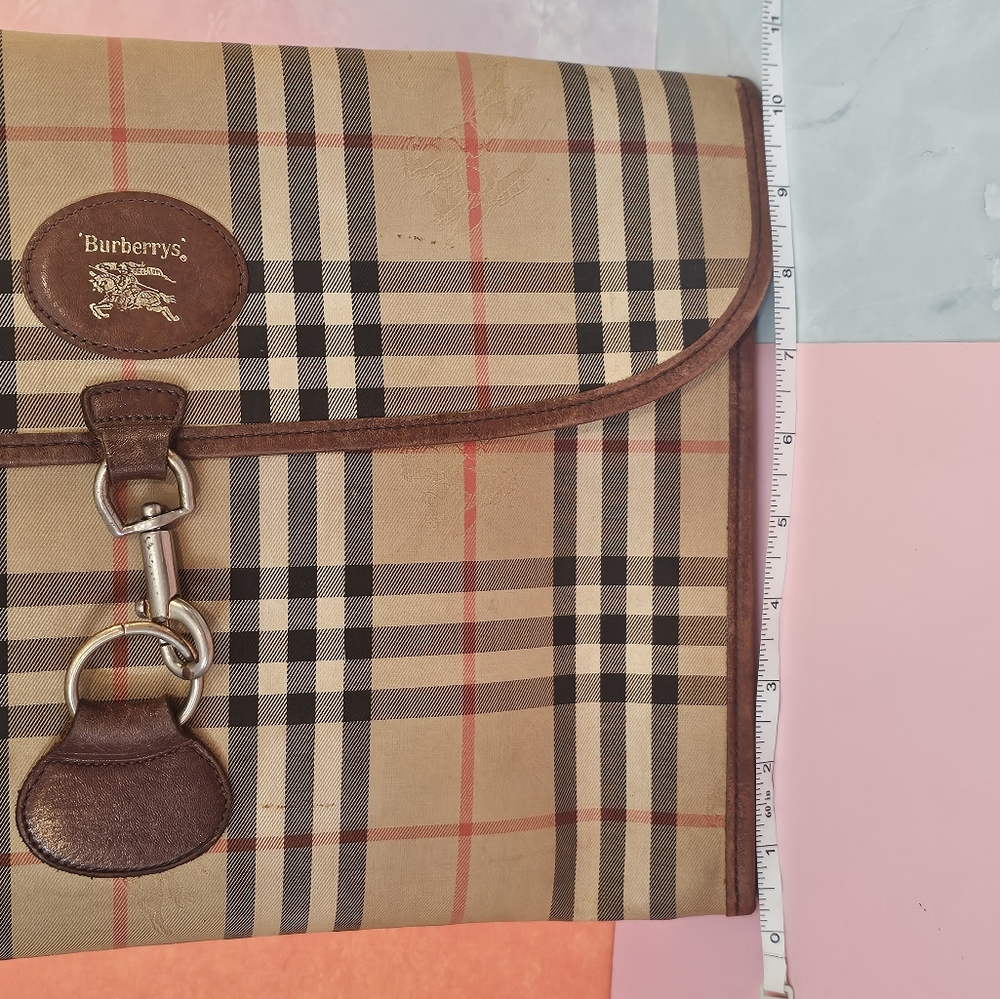💼Burberrys Portfolio Document Case Nova Check Clutch Bag 🧳 - Picture 9 of 16